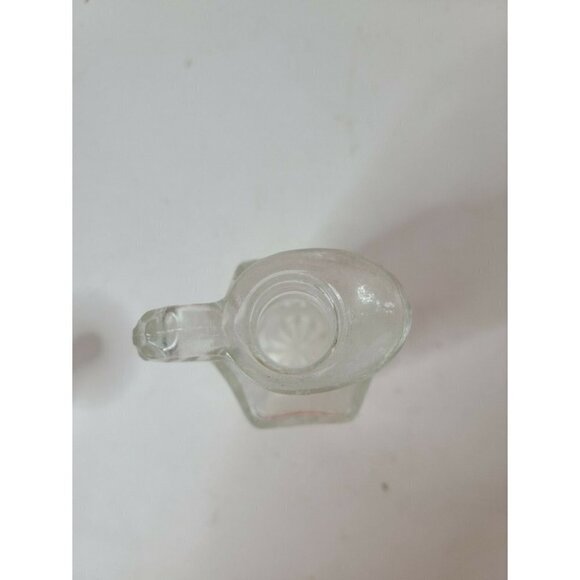 Vintage Anchor Hocking Wexford Clear Cut Glass Vinegar Oil Cruet With Stopper - Picture 5 of 7